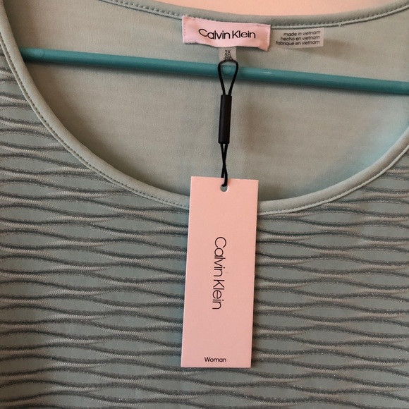 Calvin Klein Metallic Striped Tee - Picture 2 of 5